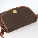 CELINE Macadam Canvas Shoulder Bag PVC Leather Brown Gold Auth 165760-6