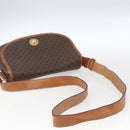 CELINE Macadam Canvas Shoulder Bag PVC Leather Brown Gold Auth 165760-7