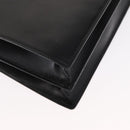 CELINE Hand Bag Leather Black Gold Auth 165770-12