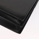 CELINE Hand Bag Leather Black Gold Auth 165770-13