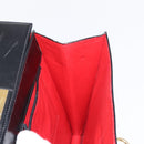 CELINE Hand Bag Leather Black Gold Auth 165770-22