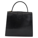 CELINE Hand Bag Leather Black Gold Auth 165770-3