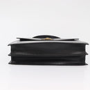 CELINE Hand Bag Leather Black Gold Auth 165770-9