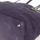 Christian Dior Canage Tote Bag Canvas Purple Silver Auth 165771-9