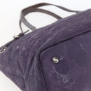 Christian Dior Canage Tote Bag Canvas Purple Silver Auth 165771-16