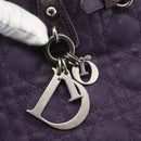 Christian Dior Canage Tote Bag Canvas Purple Silver Auth 165771-17