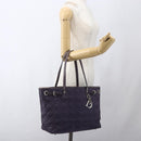 Christian Dior Canage Tote Bag Canvas Purple Silver Auth 165771-23
