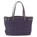 Christian Dior Canage Tote Bag Canvas Purple Silver Auth 165771-2