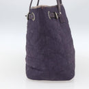 Christian Dior Canage Tote Bag Canvas Purple Silver Auth 165771-3