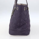 Christian Dior Canage Tote Bag Canvas Purple Silver Auth 165771-4