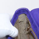 TIFFANY&Co. Chain Shoulder Bag Suede 2way Purple Gold Auth 165775-20