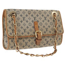 LOUIS VUITTON Monogram Mini Camille Chain Shoulder Bag Blue M92002 Auth 165777-1
