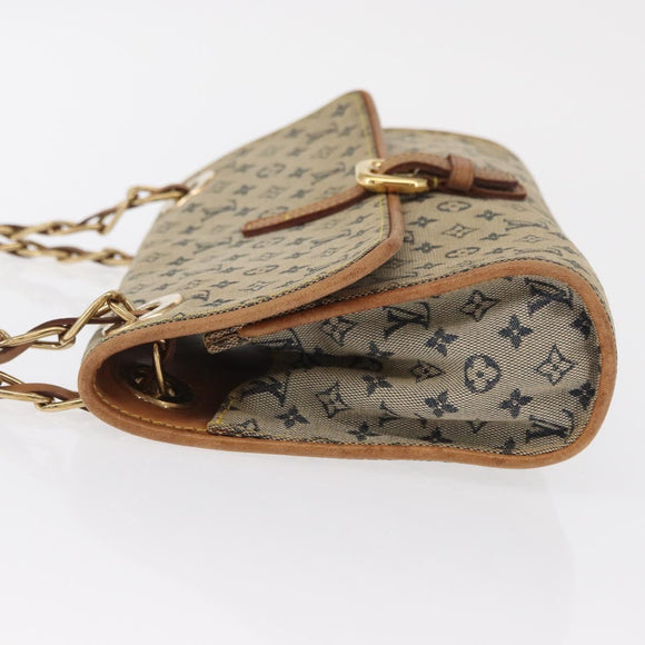 LOUIS VUITTON Monogram Mini Camille Chain Shoulder Bag Blue M92002 Auth 165777