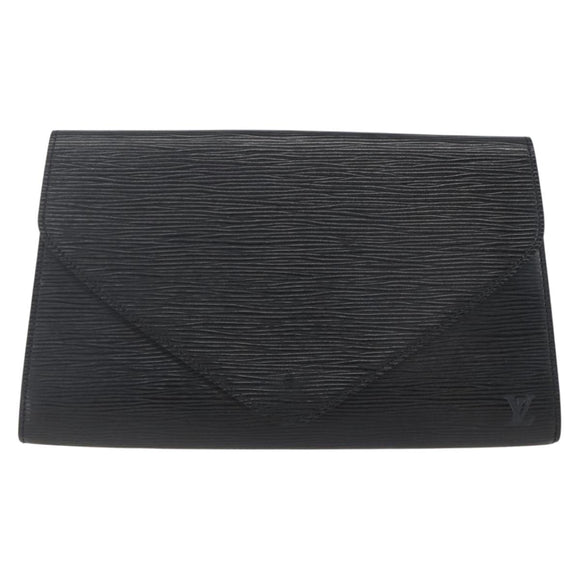 LOUIS VUITTON Epi Art Deco Clutch Bag Black M52632 LV Auth 165780