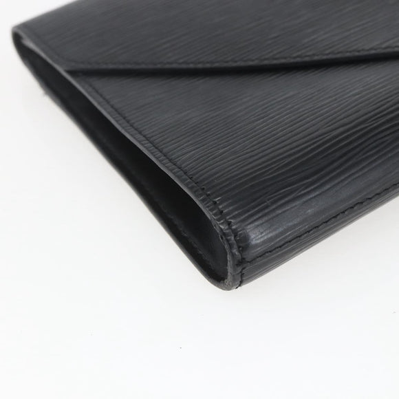 LOUIS VUITTON Epi Art Deco Clutch Bag Black M52632 LV Auth 165780