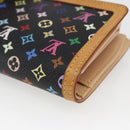 LOUIS VUITTON Multicolor Portefeuille Viennois Wallet Black M92988 Auth 165799V-15