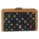 LOUIS VUITTON Multicolor Portefeuille Viennois Wallet Black M92988 Auth 165799V-2