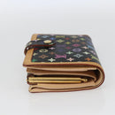 LOUIS VUITTON Multicolor Portefeuille Viennois Wallet Black M92988 Auth 165799V-3