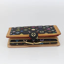 LOUIS VUITTON Multicolor Portefeuille Viennois Wallet Black M92988 Auth 165799V-5