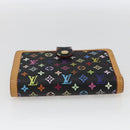 LOUIS VUITTON Multicolor Portefeuille Viennois Wallet Black M92988 Auth 165799V-6