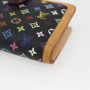 LOUIS VUITTON Multicolor Portefeuille Viennois Wallet Black M92988 Auth 165799V-7