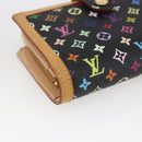 LOUIS VUITTON Multicolor Portefeuille Viennois Wallet Black M92988 Auth 165799V-14