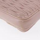 Miu Miu Matelasse Pouch Chain Shoulder Bag Leather Pink Gold Auth 165800-15