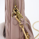 Miu Miu Matelasse Pouch Chain Shoulder Bag Leather Pink Gold Auth 165800-10
