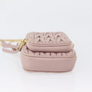 Miu Miu Matelasse Pouch Chain Shoulder Bag Leather Pink Gold Auth 165800-5
