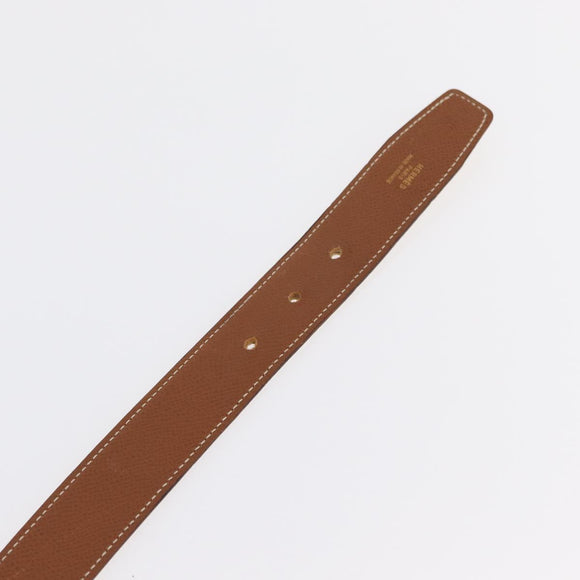 HERMES Constance 75 Belt Leather 36.6"" Yellow Auth 165811