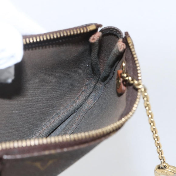 LOUIS VUITTON Monogram label Collection Trousse Cre Pouch M63800 LV Auth 165812