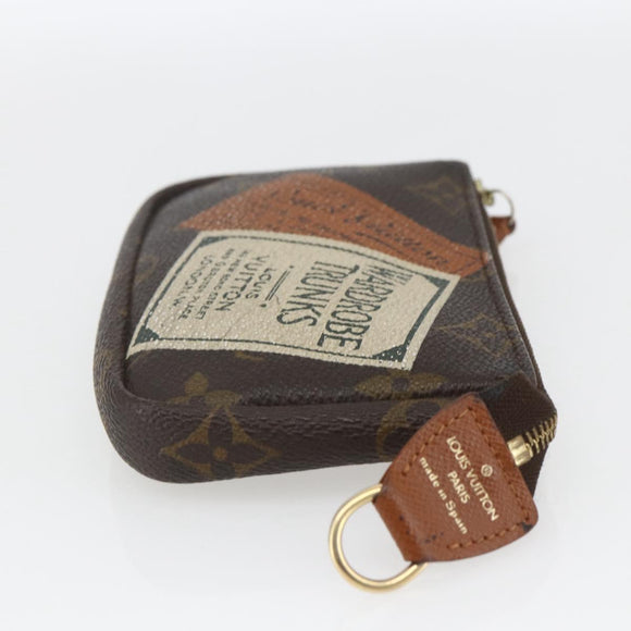 LOUIS VUITTON Monogram label Collection Trousse Cre Pouch M63800 LV Auth 165812