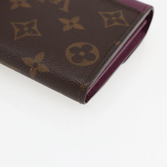 LOUIS VUITTON Monogram Totem Portemonnaie Sarah Long Wallet M61347 Auth 165813V