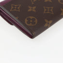 LOUIS VUITTON Monogram Totem Portemonnaie Sarah Long Wallet M61347 Auth 165813V-16