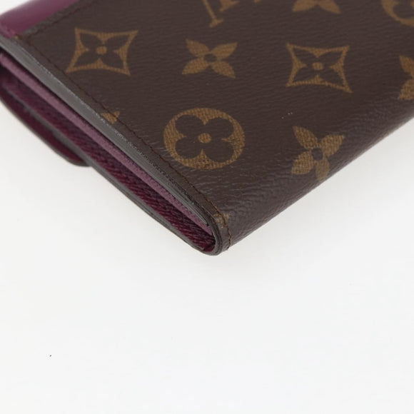 LOUIS VUITTON Monogram Totem Portemonnaie Sarah Long Wallet M61347 Auth 165813V