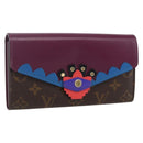 LOUIS VUITTON Monogram Totem Portemonnaie Sarah Long Wallet M61347 Auth 165813V-1