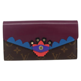 LOUIS VUITTON Monogram Totem Portefeuille Sarah Long Wallet M61347 Auth 165813V - 0