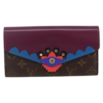 LOUIS VUITTON Monogram Totem Portefeuille Sarah Long Wallet M61347 Auth 165813V - 0