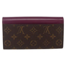 LOUIS VUITTON Monogram Totem Portemonnaie Sarah Long Wallet M61347 Auth 165813V-2