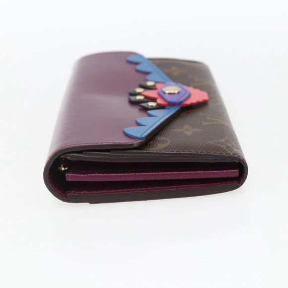 LOUIS VUITTON Monogram Totem Portefeuille Sarah Long Wallet M61347 Auth 165813V