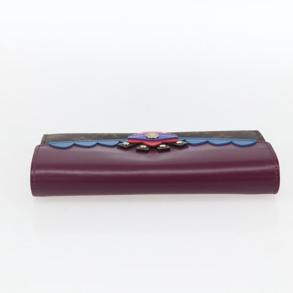 LOUIS VUITTON Monogram Totem Portemonnaie Sarah Long Wallet M61347 Auth 165813V