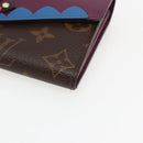 LOUIS VUITTON Monogram Totem Portefeuille Sarah Long Wallet M61347 Auth 165813V-8