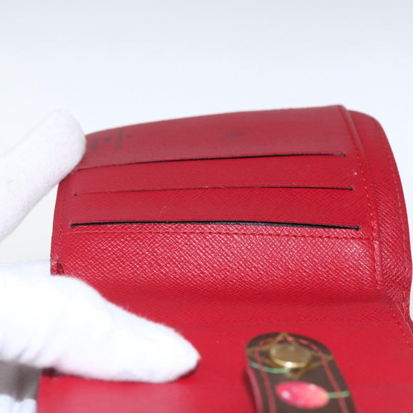 LOUIS VUITTON Monogram Cherry Compact Zip Portemonnee M95005 LV Auth 165814V
