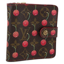 LOUIS VUITTON Monogram Cherry Compact Zip Portemonnee M95005 LV Auth 165814V-1