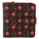 LOUIS VUITTON Monogram Cherry Compact Zip Portemonnee M95005 LV Auth 165814V-13
