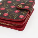 LOUIS VUITTON Monogram Cherry Compact Zip Portemonnee M95005 LV Auth 165814V-7
