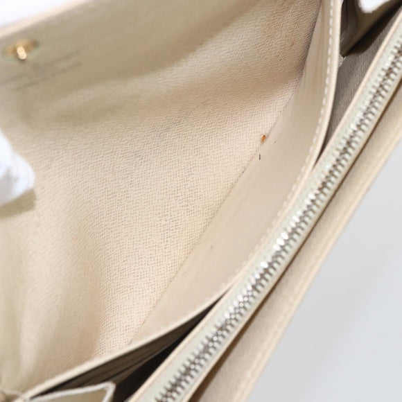 LOUIS VUITTON Damier Azur Portefeuille Sarah Long Wallet N61735 LV Auth 165815