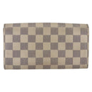 LOUIS VUITTON Damier Azur Portefeuille Sarah Long Wallet N61735 LV Auth 165815-2