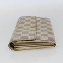 LOUIS VUITTON Damier Azur Portefeuille Sarah Long Wallet N61735 LV Auth 165815-3