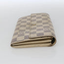 LOUIS VUITTON Damier Azur Portefeuille Sarah Long Wallet N61735 LV Auth 165815-4